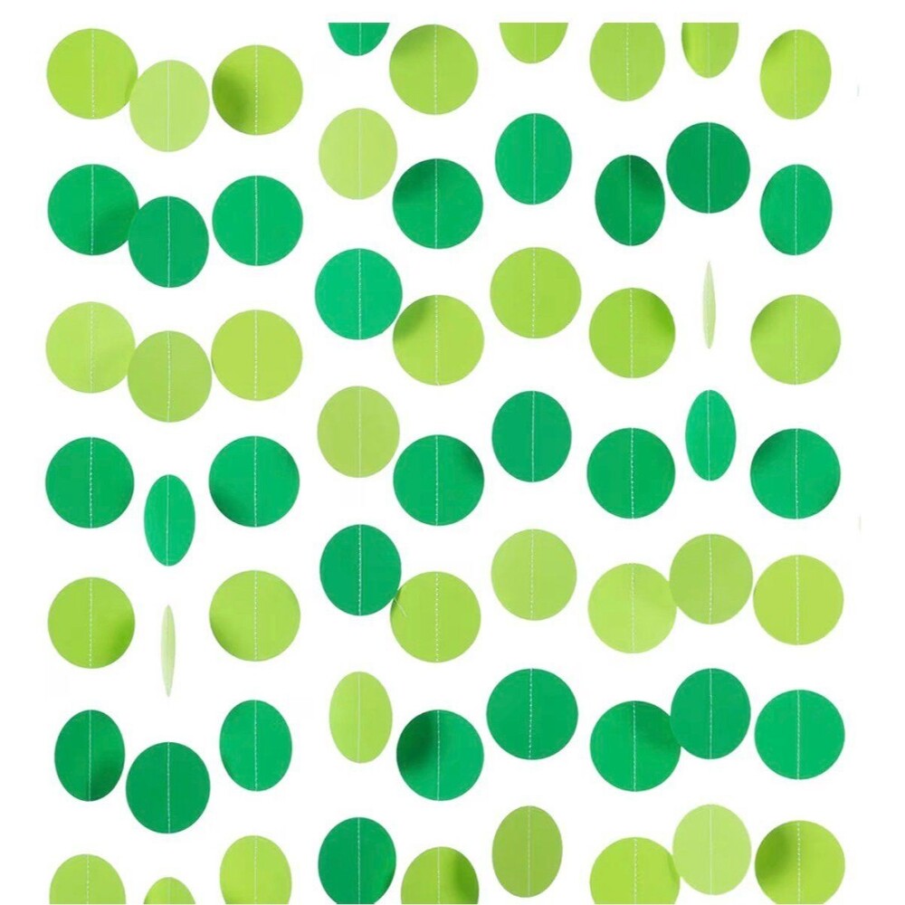 Green Circle Garland Party Decorations Bundle X2